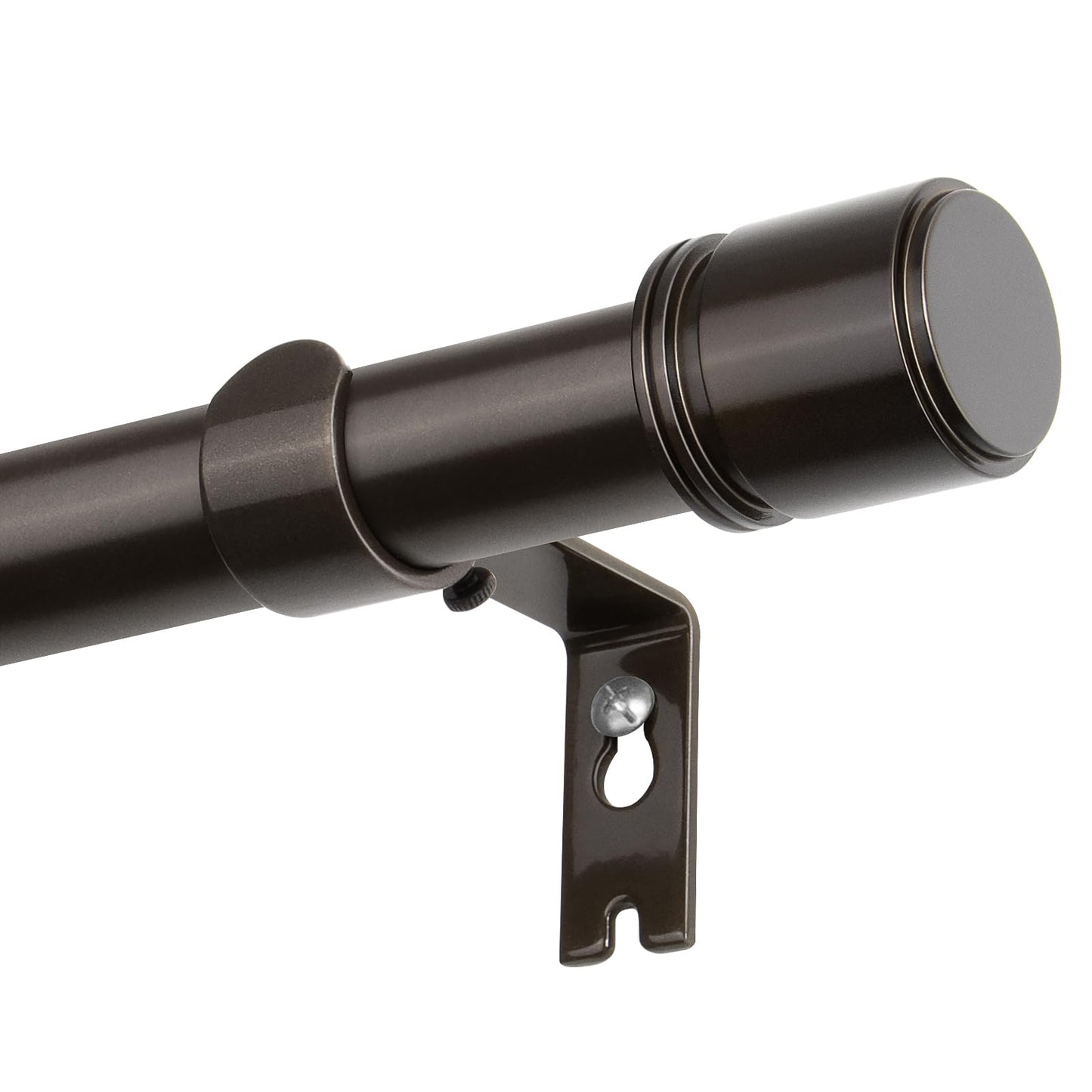 Curtain Rods No Drilling 32 to 86 Inch, HOTOZON 5/8 Inches No Drill Curtain Rods for Windows 55 to 82 Inches(4.5-6.8 ft), Renter Friendly Adjustable Small Drapery Rod for Lightweight Curtains, Black